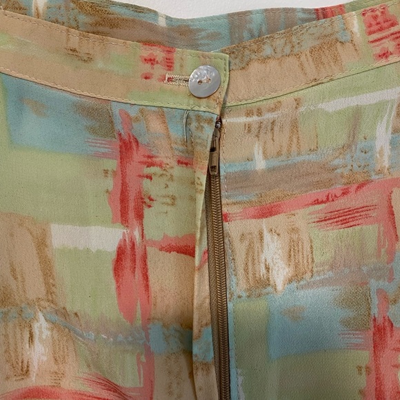 pastel patterned midi skirt - Picture 4 of 5